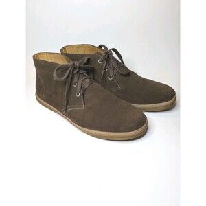 Peter Millar Suede Chukka Boots Brown Men 11W Wide Lace Up Made in Brazil Preppy